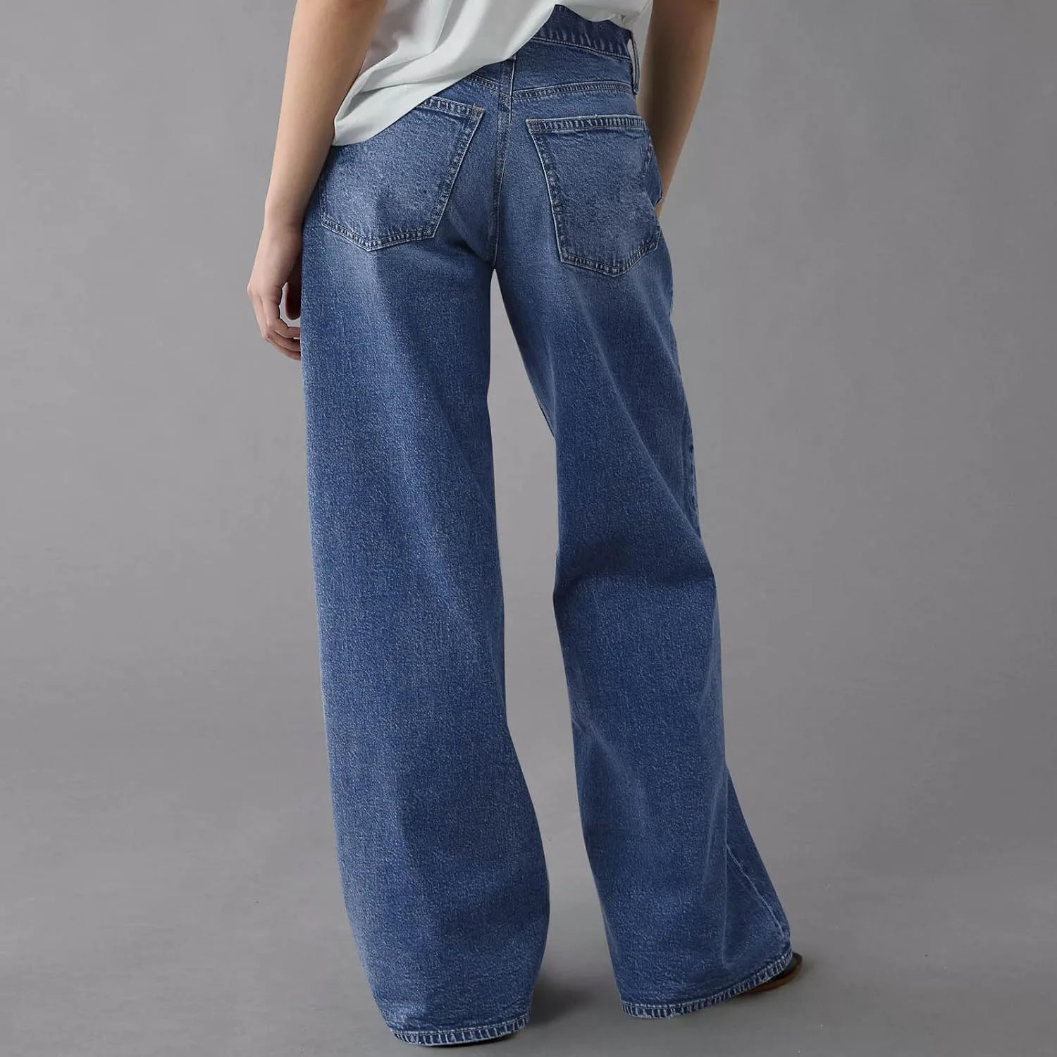 Джинсы Rise Baggy для женщин, широкие, с эффектом растяжки — фото 3