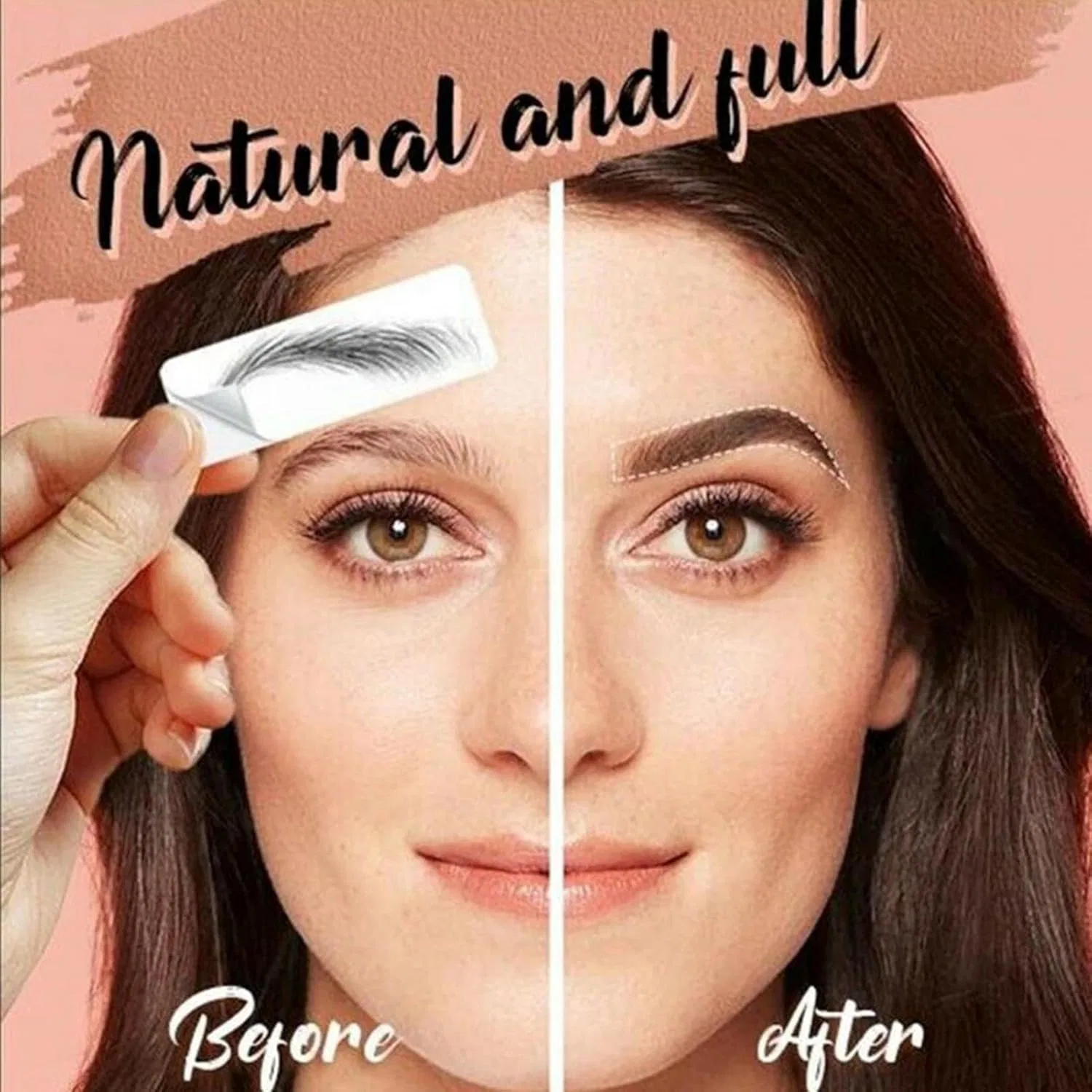 Наклейки для бровей 3D Eyebrow Peel-Off Stickers, 10 пар/лист, водостойкие, Generic — фото 2