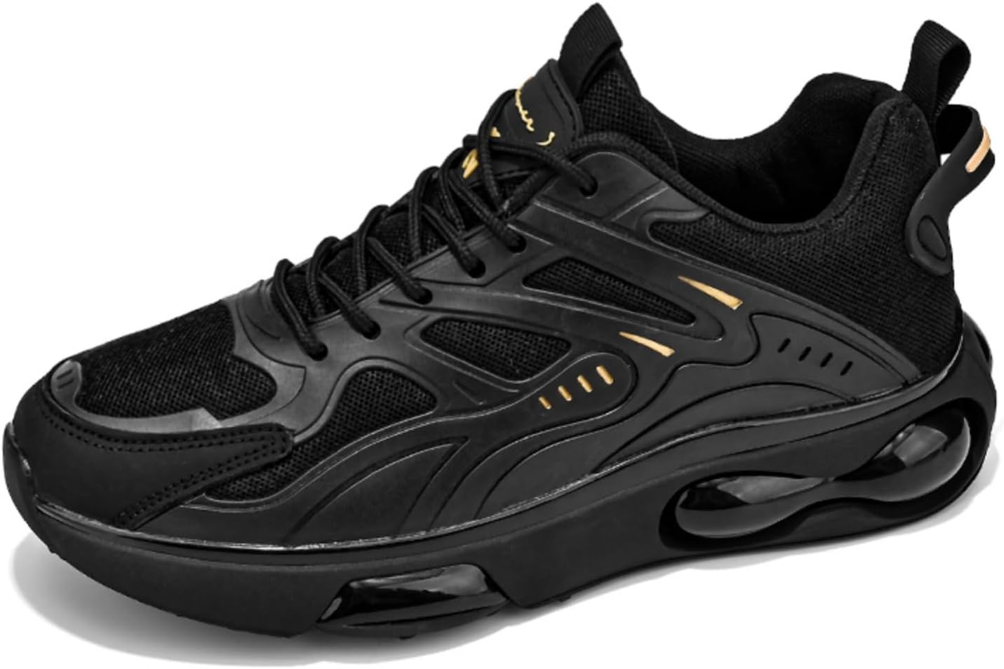 

Мужские легкие дышащие кроссовки с сеткой, стильные спортивные кроссовки с воздушной подушкой и амортизирующей подошвой, идеальные для спорта и повседневной носки Aokisx, черный