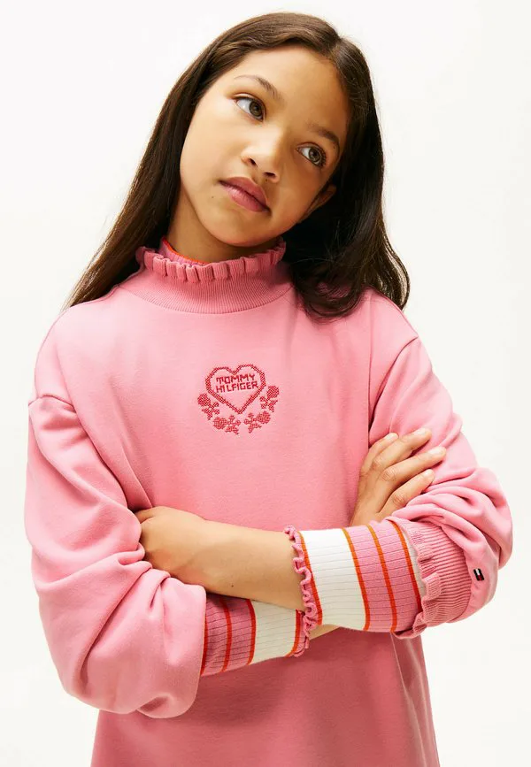 Повседневное платье с оборками на воротнике Tommy Hilfiger, Mystic Pink — фото 3