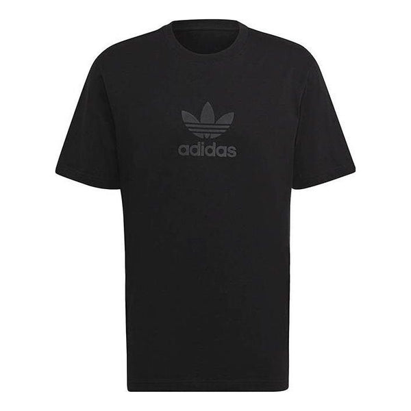 

Футболка adidas originals Solid Color Logo Round Neck Short Sleeve Black, черный