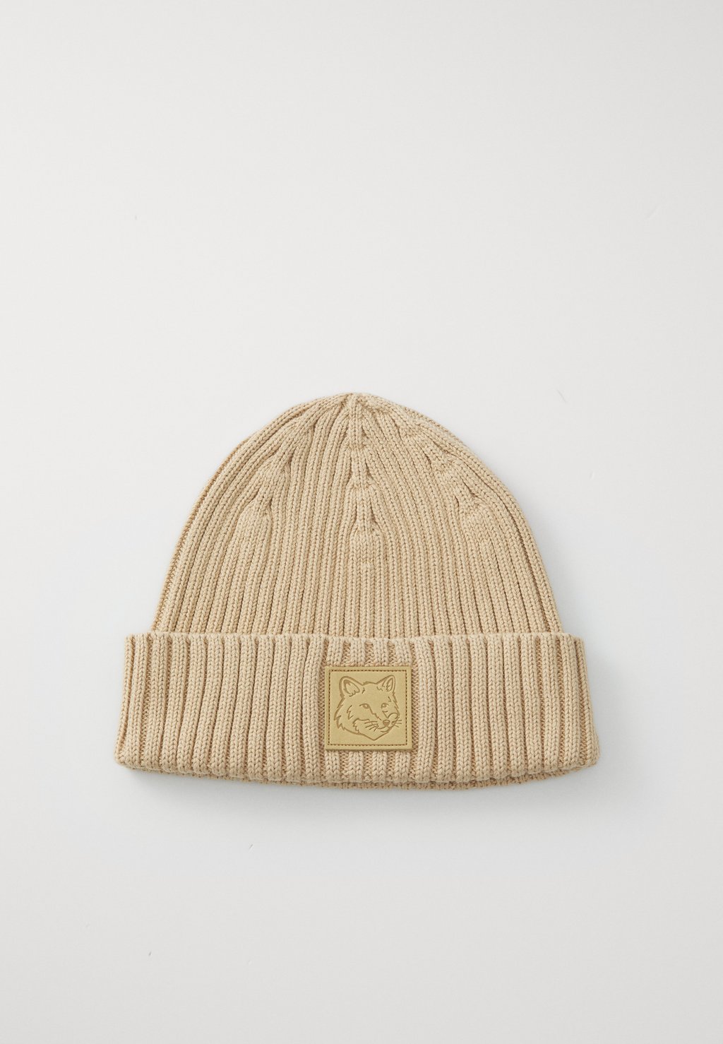 

Шапка BOLD FOX HEAD PATCH BEANIE Maison Kitsuné, серо-коричневый