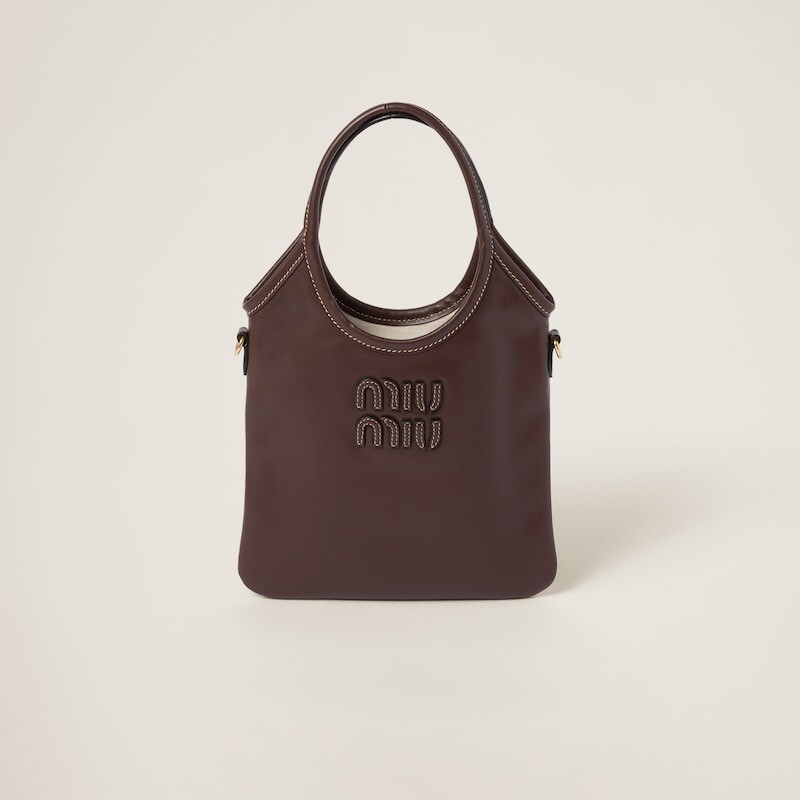 

Кожаная сумка IVY Miu Miu, коричневый