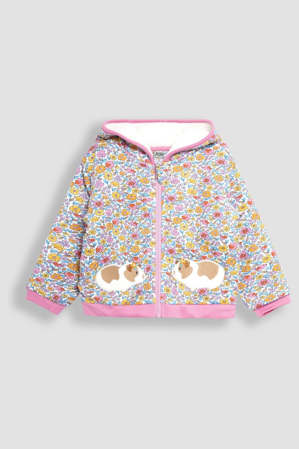 

Уютная толстовка с капюшоном из хлопка с аппликацией Jojo Maman Bébé, розовый
