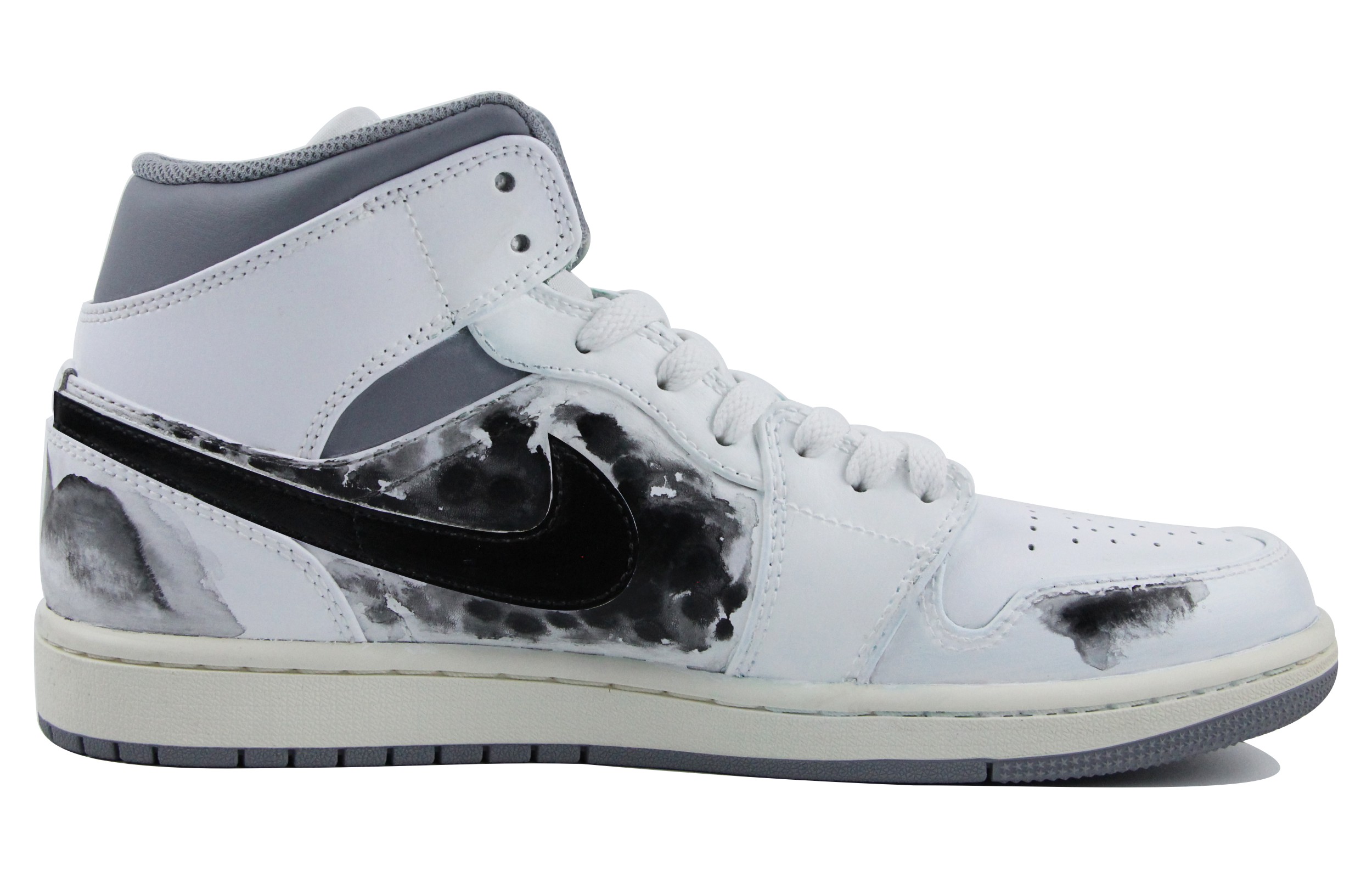 

Кроссовки Air JORDAN 1 Vintage Basketball Shoes Men Mid-Top White Black, Белый, Кроссовки Air JORDAN 1 Vintage Basketball Shoes Men Mid-Top White Black