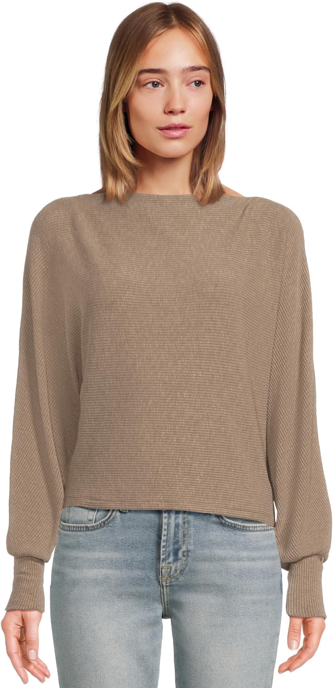 

Топ Michael Stars Roxy Balloon Sleeve Top, цвет Cobblestone
