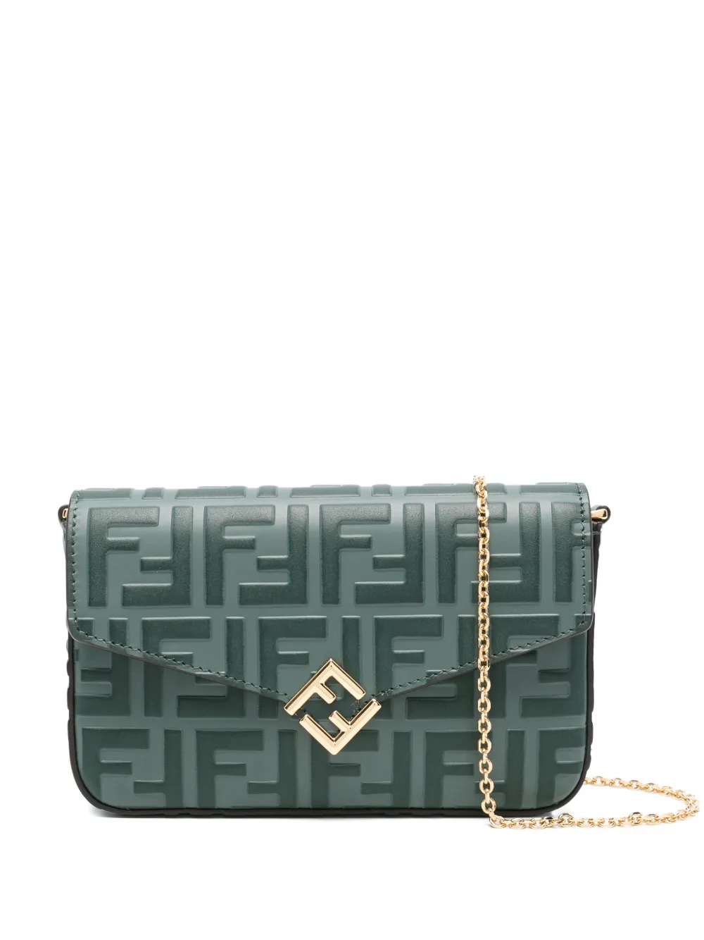 

Сумка-клатч с клапаном FF Diamonds FENDI, зеленый
