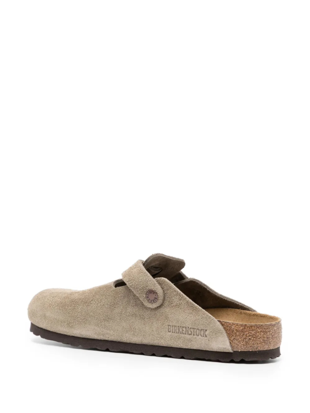Бостонские замшевые тапочки Birkenstock, коричневый — фото 3