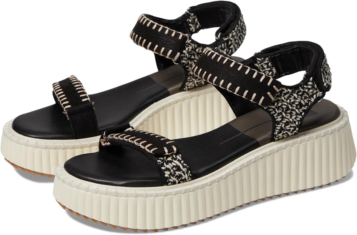 Сандалии на плоской подошве Debra Dolce Vita, цвет Black/White Nubuck