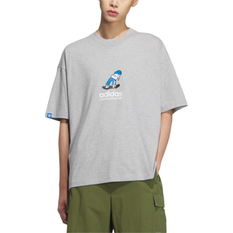 Футболка с коротким рукавом CITY SKATE Adidas Originals Мужская Средняя Хизер Грей — фото 3