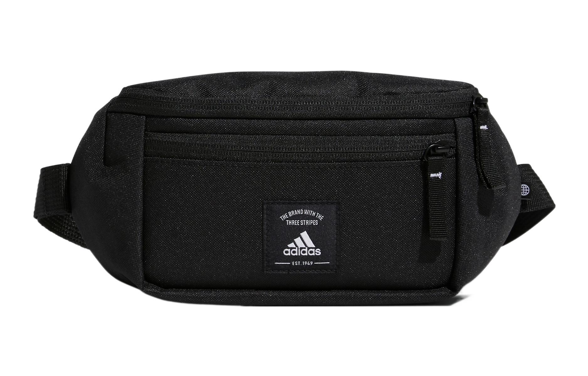 

Полиэстеровый наплечный поясной рюкзак на одно плечо унисекс черный Adidas