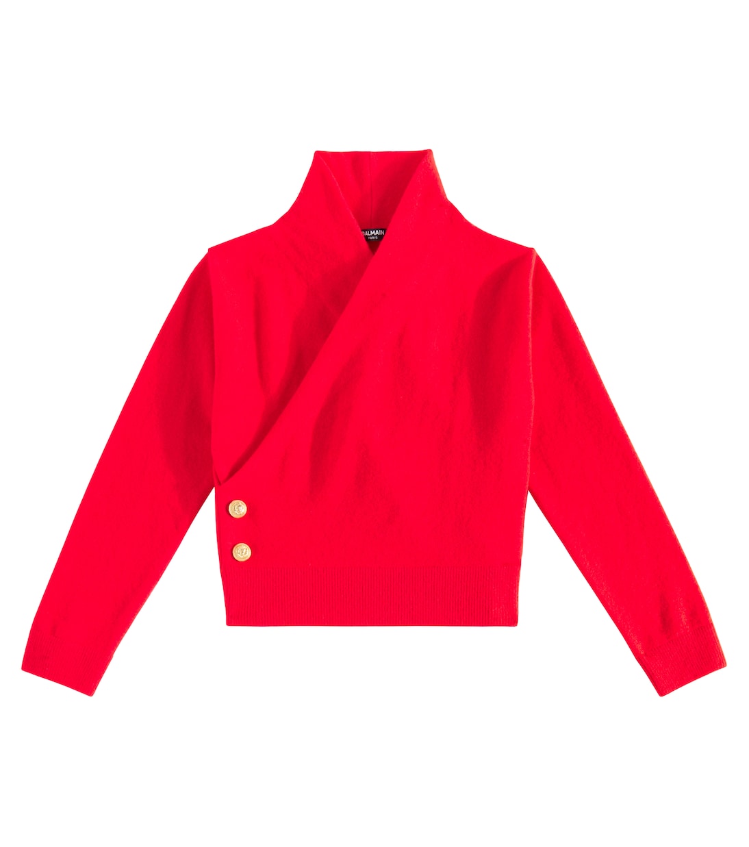 

Свитер из смесовой шерсти Balmain Kids, красный