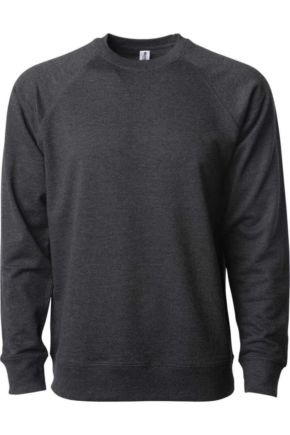 

Independent Trading Co. Легкая толстовка Icon с круглым вырезом и петлевой спинкой, цвет charcoal heather