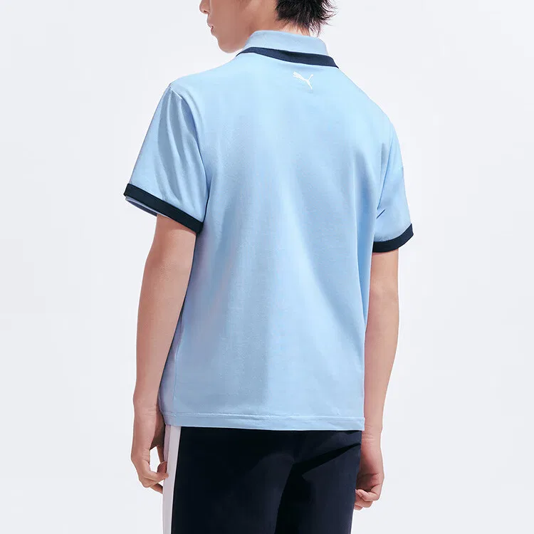 Детская футболка V-Neck PUMA, Ice Blue 80902 — фото 4