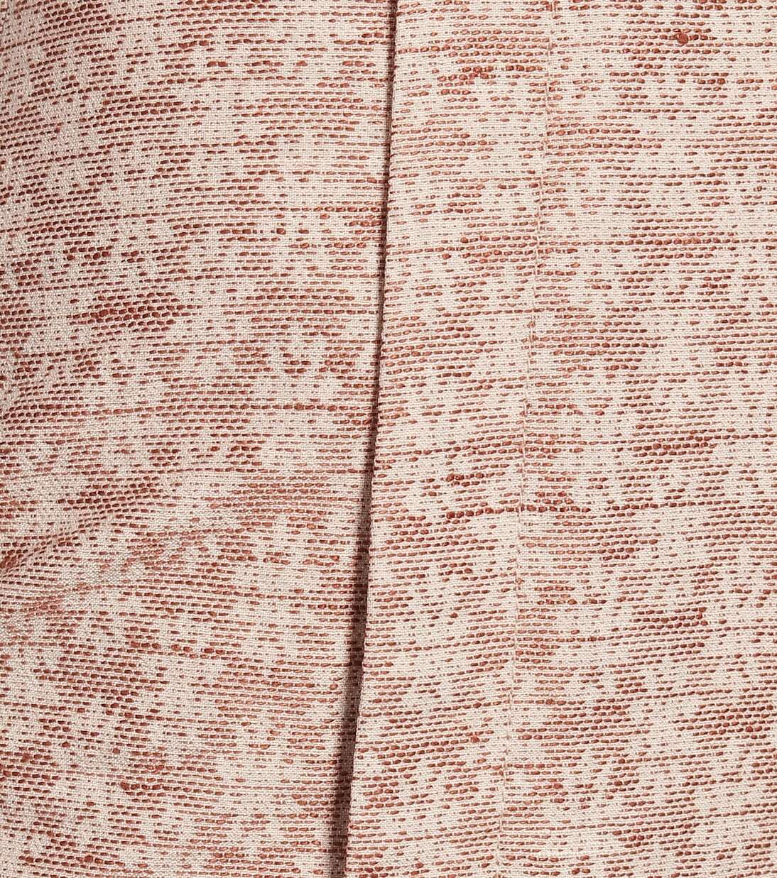 Расклешенные брюки из жаккардовой ткани из смесового хлопка Acne Studios, Peach Orange — фото 4