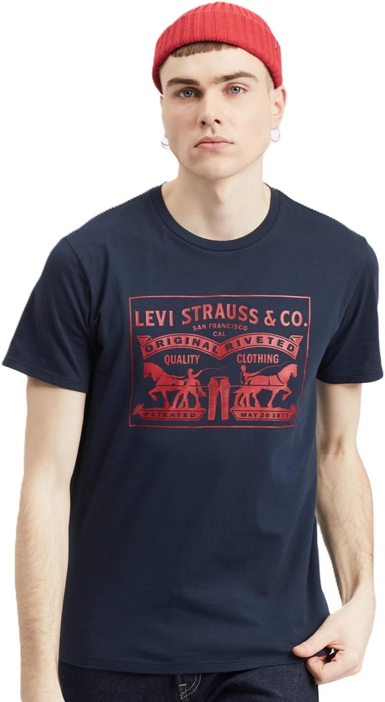 

Мужская футболка Levi's стандартного кроя с коротким рукавом, синий