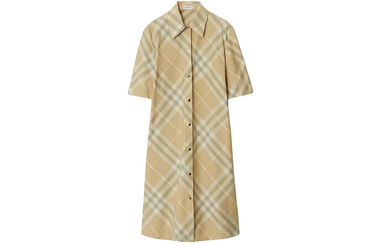 

Платье женское Burberry Vintage-check с короткими рукавами, бежевый