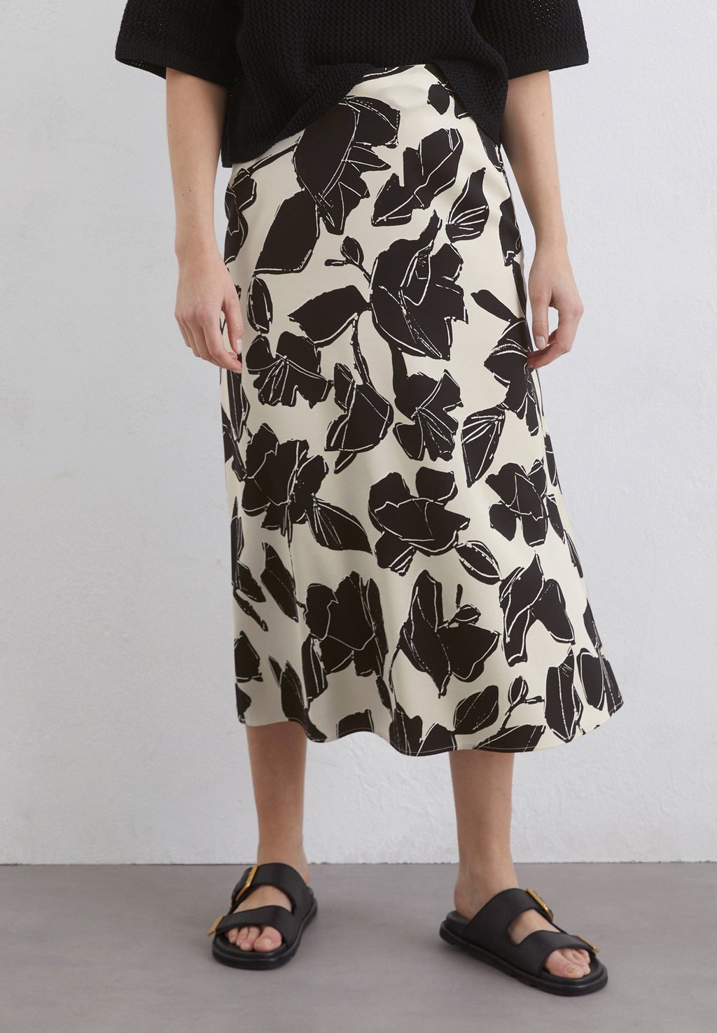 

Юбка А-силуэта AUSGESTELLTER PRINT AUS STRETCH Marc O'Polo, черный