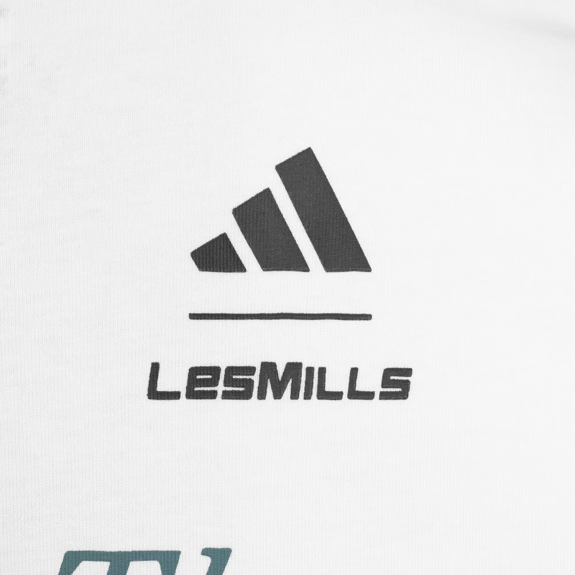 Футболка adidas Les Mills One Tribe Graphic Short Sleeve T-Shirt 'White' — фото 4