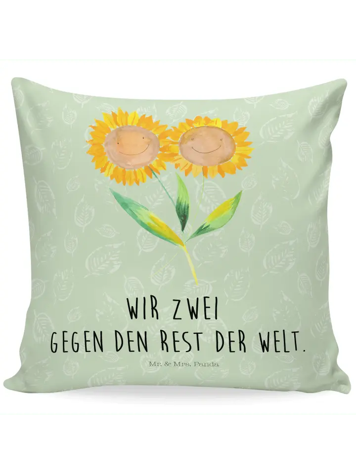 

Подушка Mr & Mrs Panda 40x40 Blume Sonnenblume, цвет blattgrün