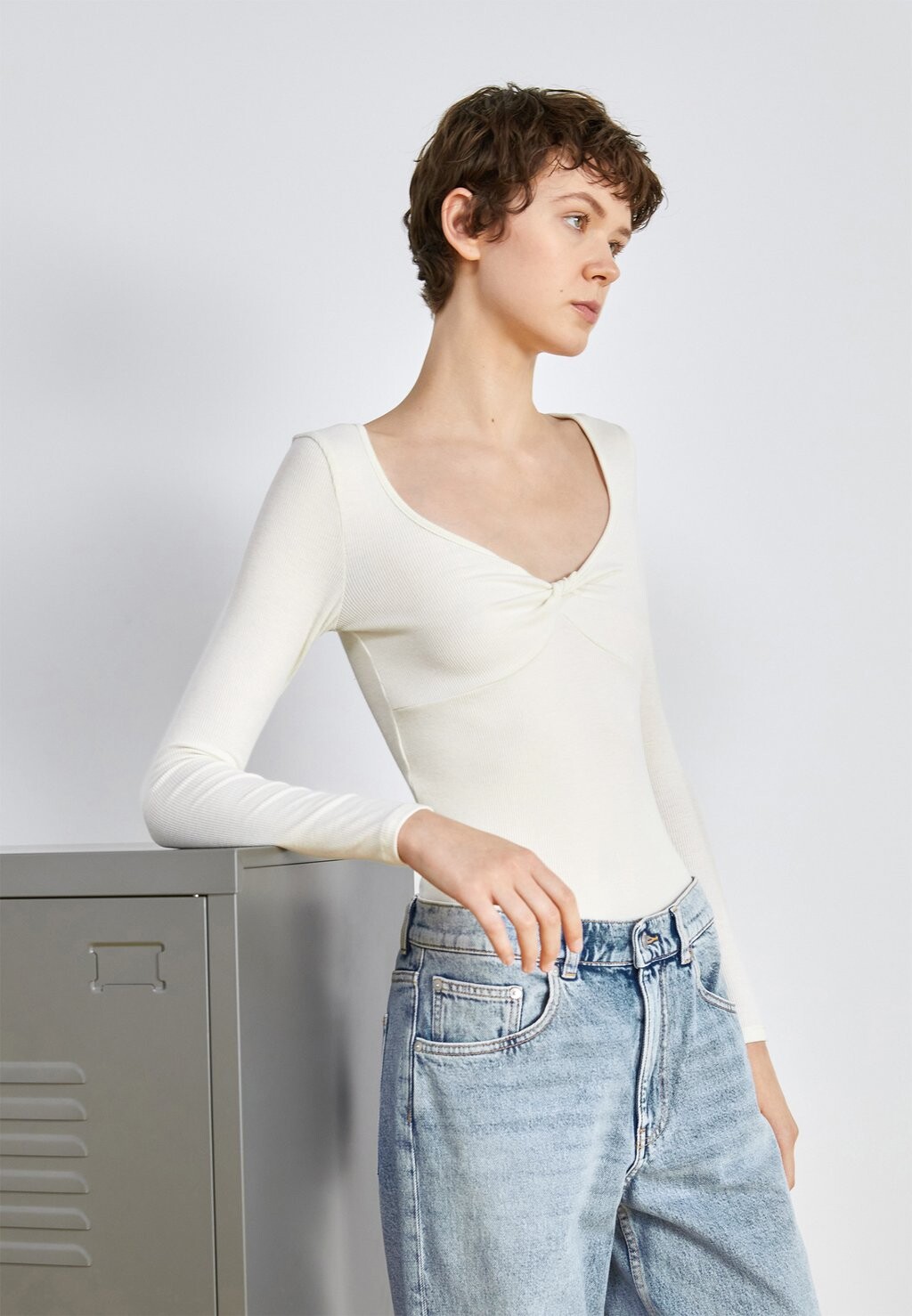 

Футболка с длинным рукавом Huala Pepe Jeans, цвет mousse white