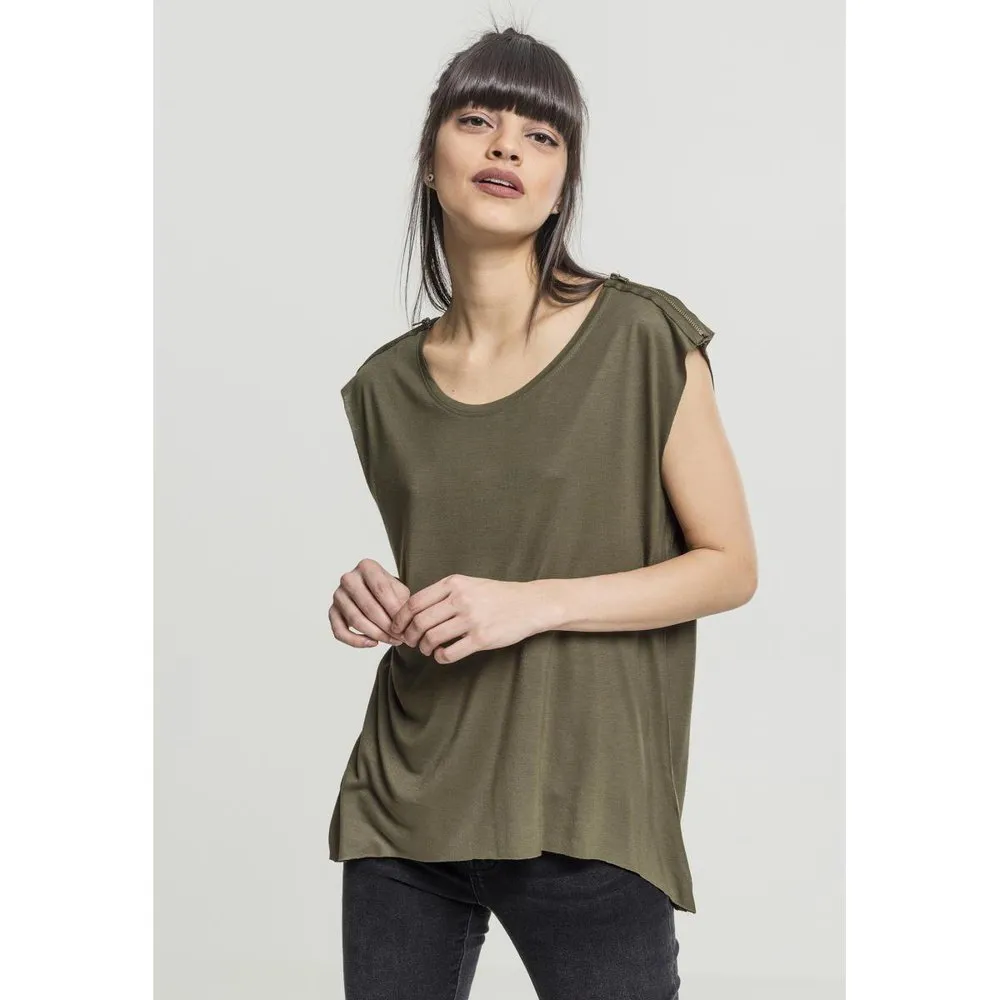 

Футболка Urban Classics Zip Hilo, зеленый