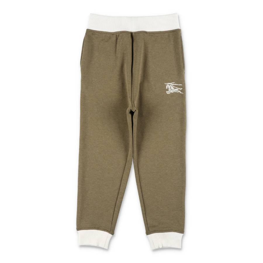 

Брюки спортивные Burberry Kids Equestrian Knight Logo, темный хаки
