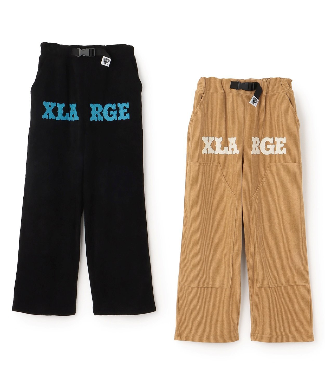Вельветовые брюки-карго с логотипом XLARGE KIDS, Beige — фото 3