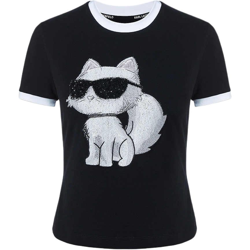 

Футболка KARL LAGERFELD FW25 Regular женская KARL LAGERFELD / Karl Lagerfeld Jeans, черный