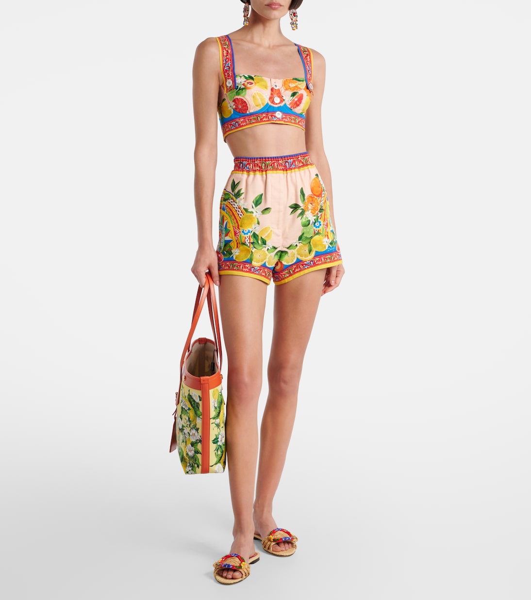 Таормина декорированные сандалии из рафии Dolce&Gabbana, Naturale — фото 3