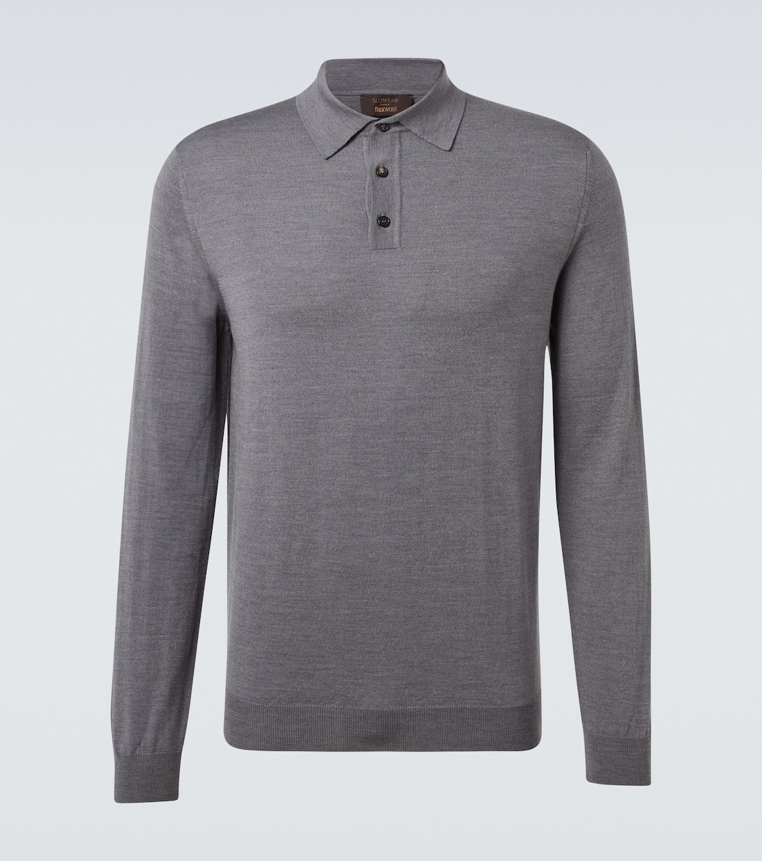 

Поло из смесовой шерсти Slowear, Grigio Medio Melange