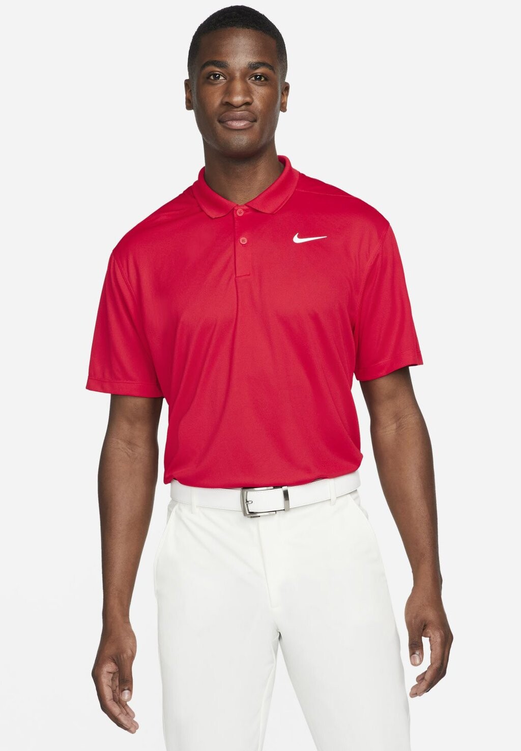 

Поло M NK DF VCTRY SOLID POLO Nike, университетский красный/белый