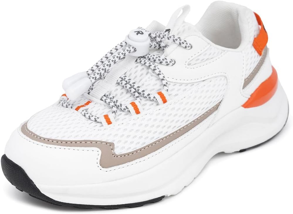 

Кроссовки для мальчиков Rockport Kids - Прочные, дышащие с сетчатым верхом, с амортизирующей подошвой для комфорта - Спортивная обувь для ходьбы, бега и школы, на шнуровке/резинке (для детей старшего и младшего возраста), белый