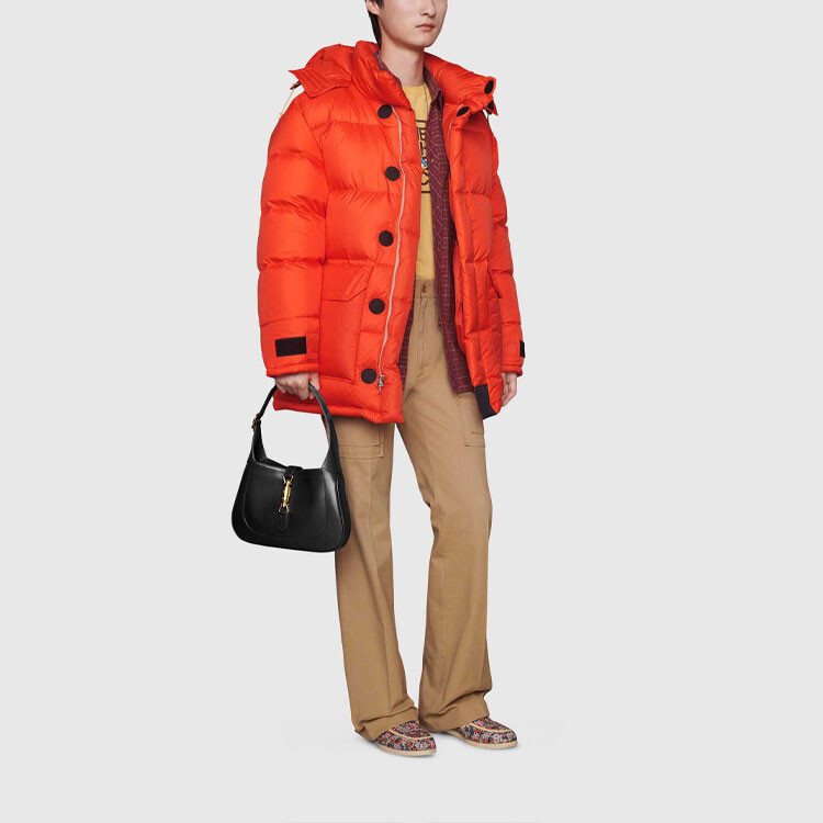 Пуховик The North Face x Gucci мужской, оранжевый — фото 4