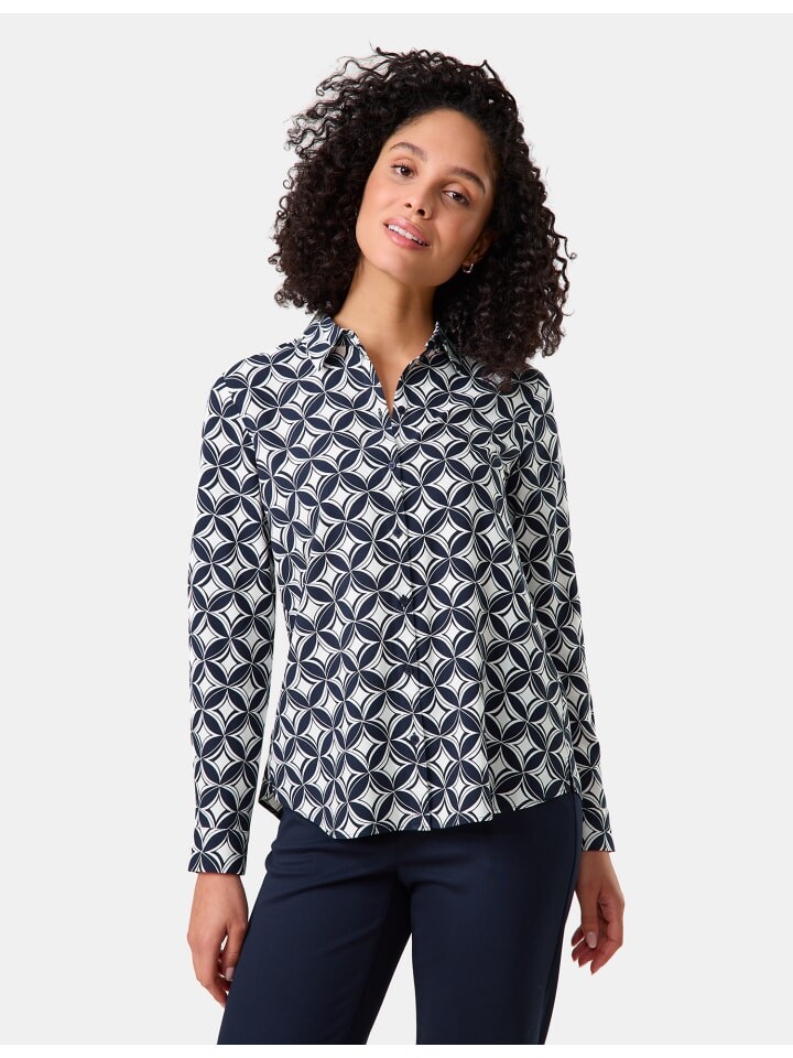 

Блуза Gerry Weber Bluse Langarm, цвет NightSky/Offwhite