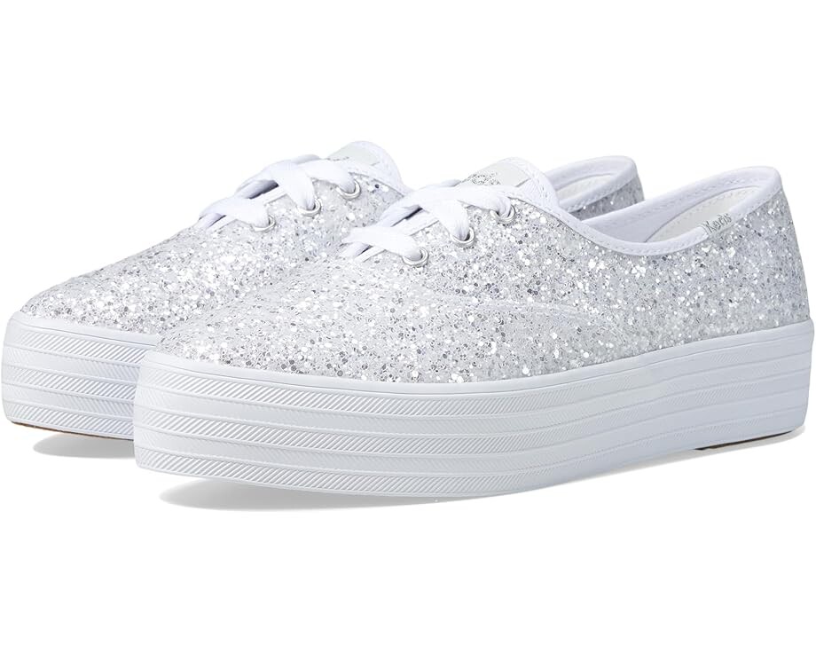 

Кроссовки Keds Point Lace Up, цвет White Glitter