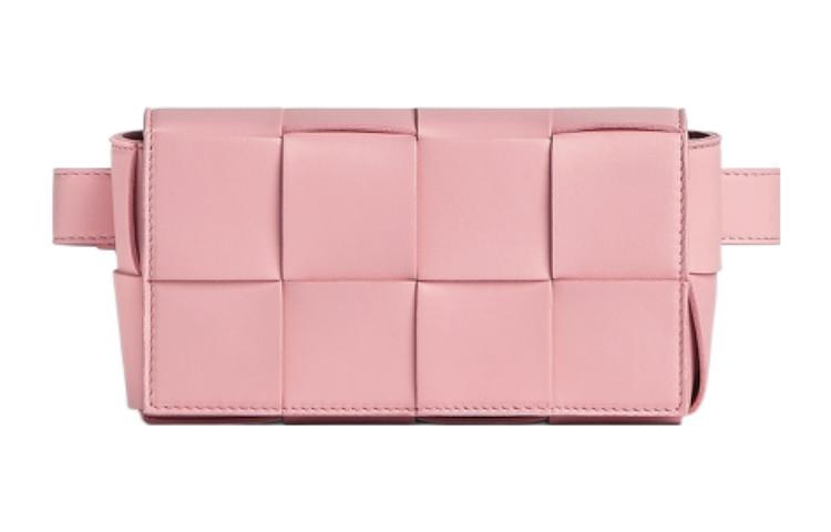 

CASSETTE Поясная сумка из овчины тофу мини женская розовая Bottega Veneta, Set (Bag+Dust Bag)