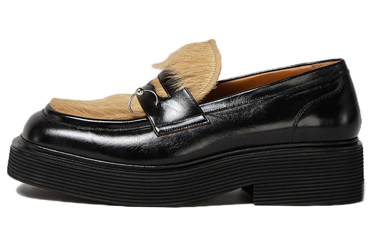 

Marni Мужские туфли на платформе, черный с бежевым