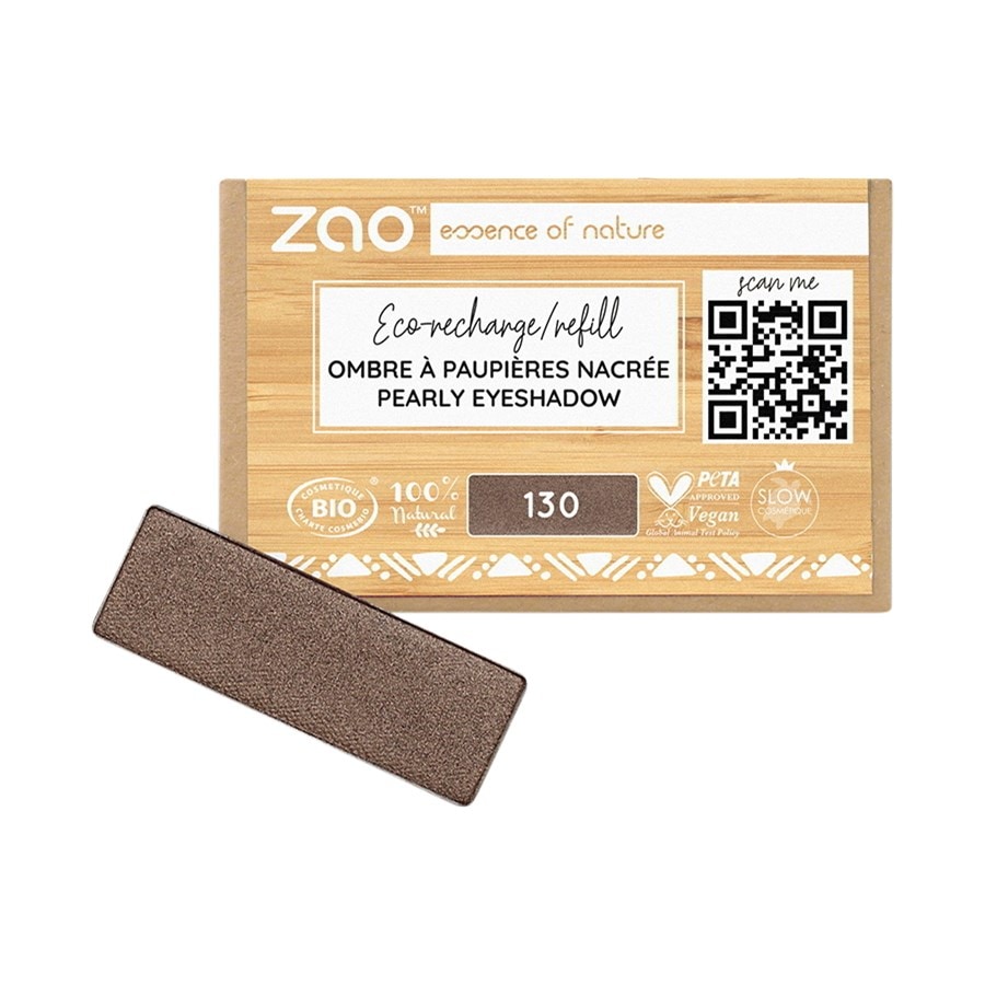

Тени для век и праймер Zao Pearly Eyeshadow Refill, 130 Intense Brown / 1,3 g
