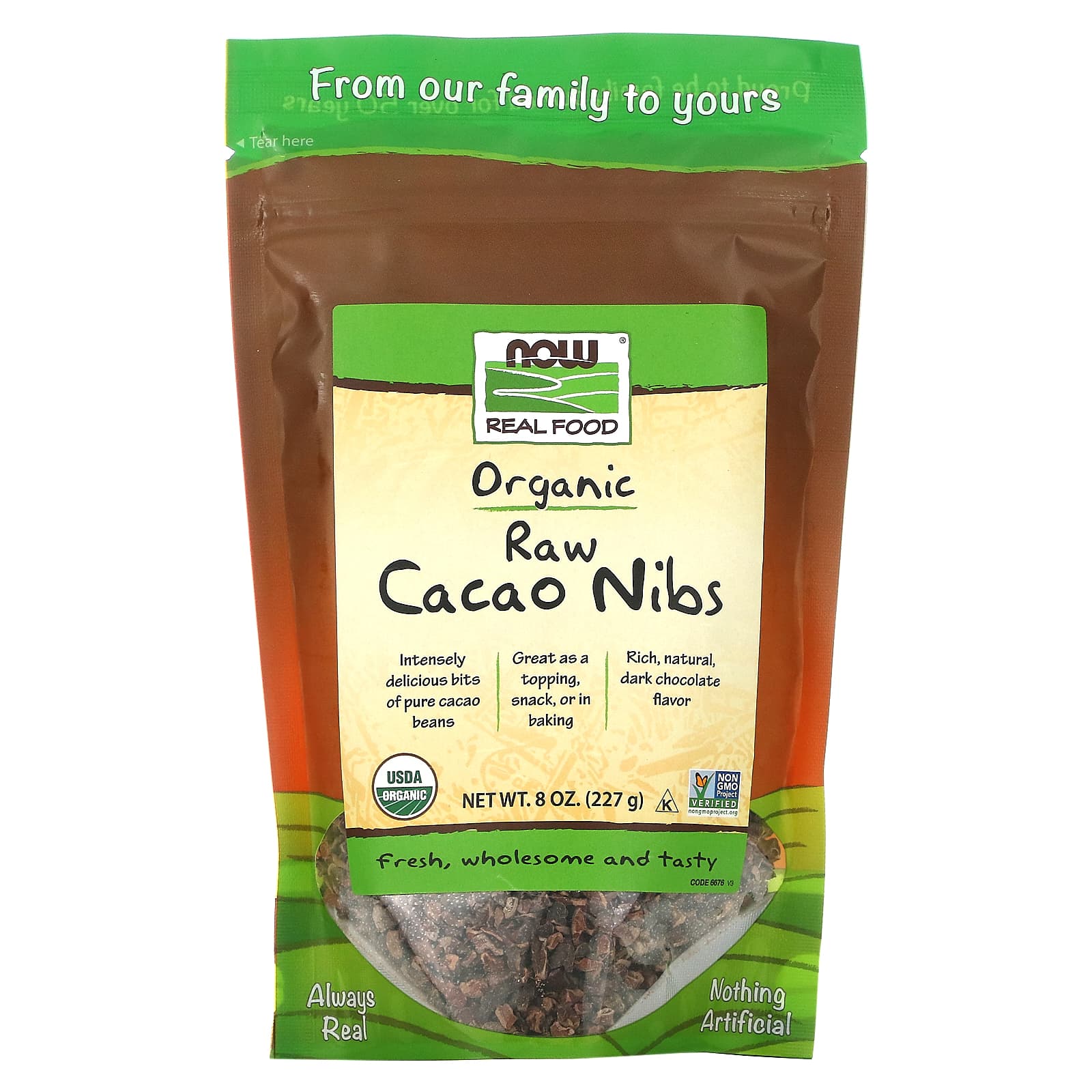 

Now Foods Organic Raw Cacao Nibs 0.8 oz (227 g)