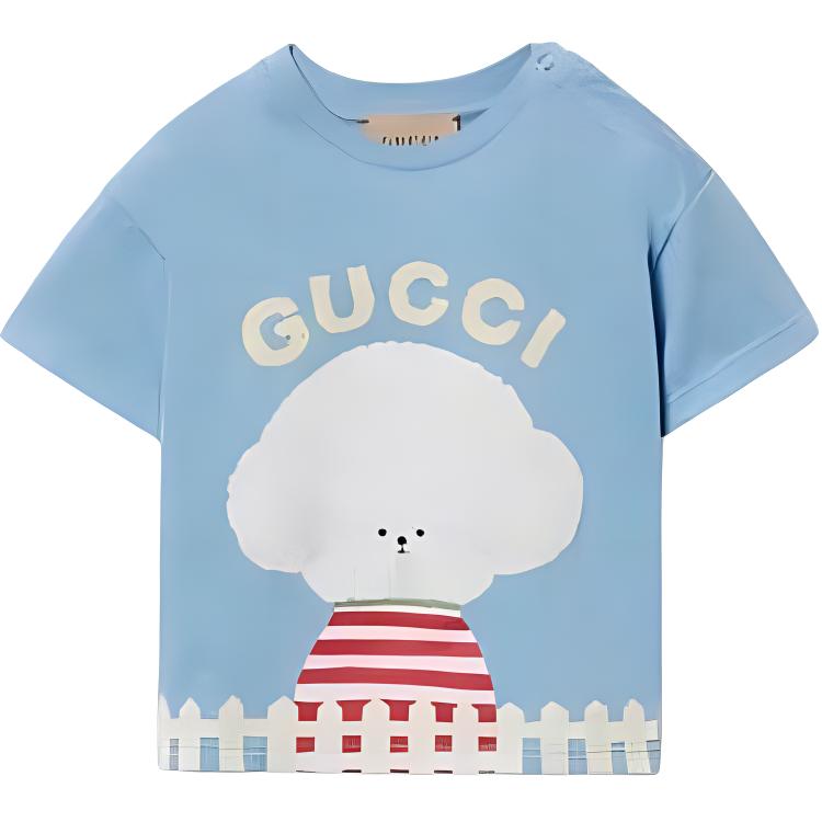 

GUCCI Футболка светло-голубая infant and toddler