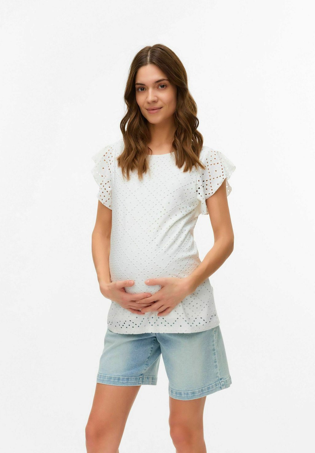 

Футболка с принтом GESCHNITTEN RUNDHALS Vero Moda, белый
