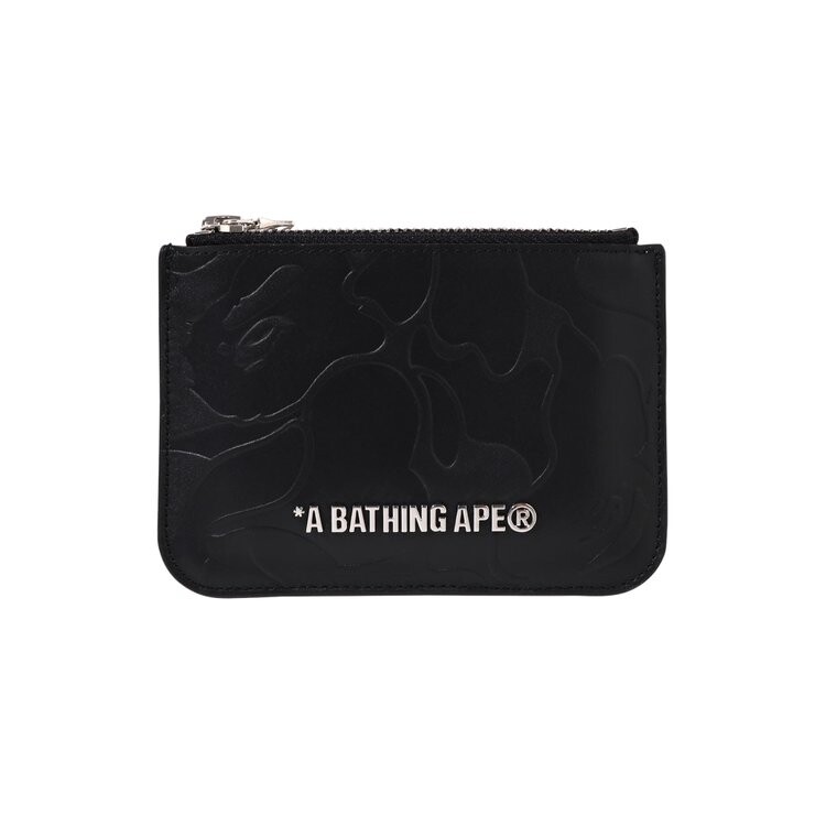 

Кошелек BAPE Solid Camo Leather Pouch Wallet, черный