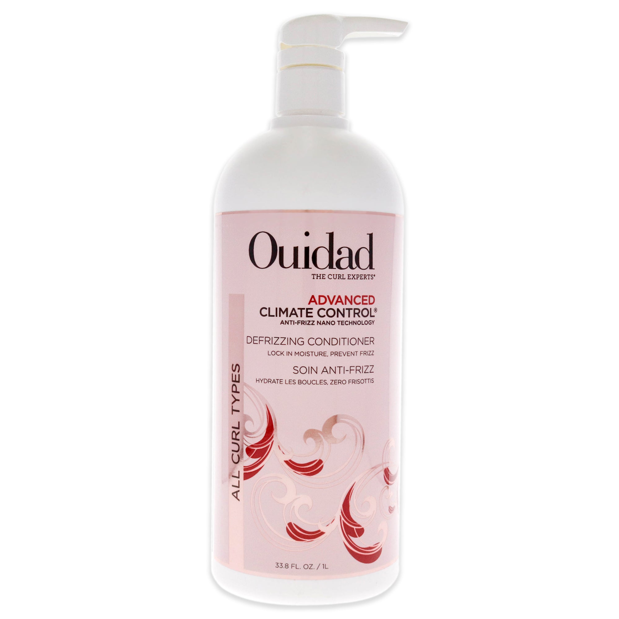 Кондиционер для волос Advanced Climate Control Defrizzing Conditioner от Ouidad для мужчин и женщин - 33,8 унции (950 мл), прозрачный