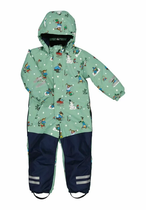 Зимний комбинезон пиппи длинныйчулок Geggamoja, Grey Green