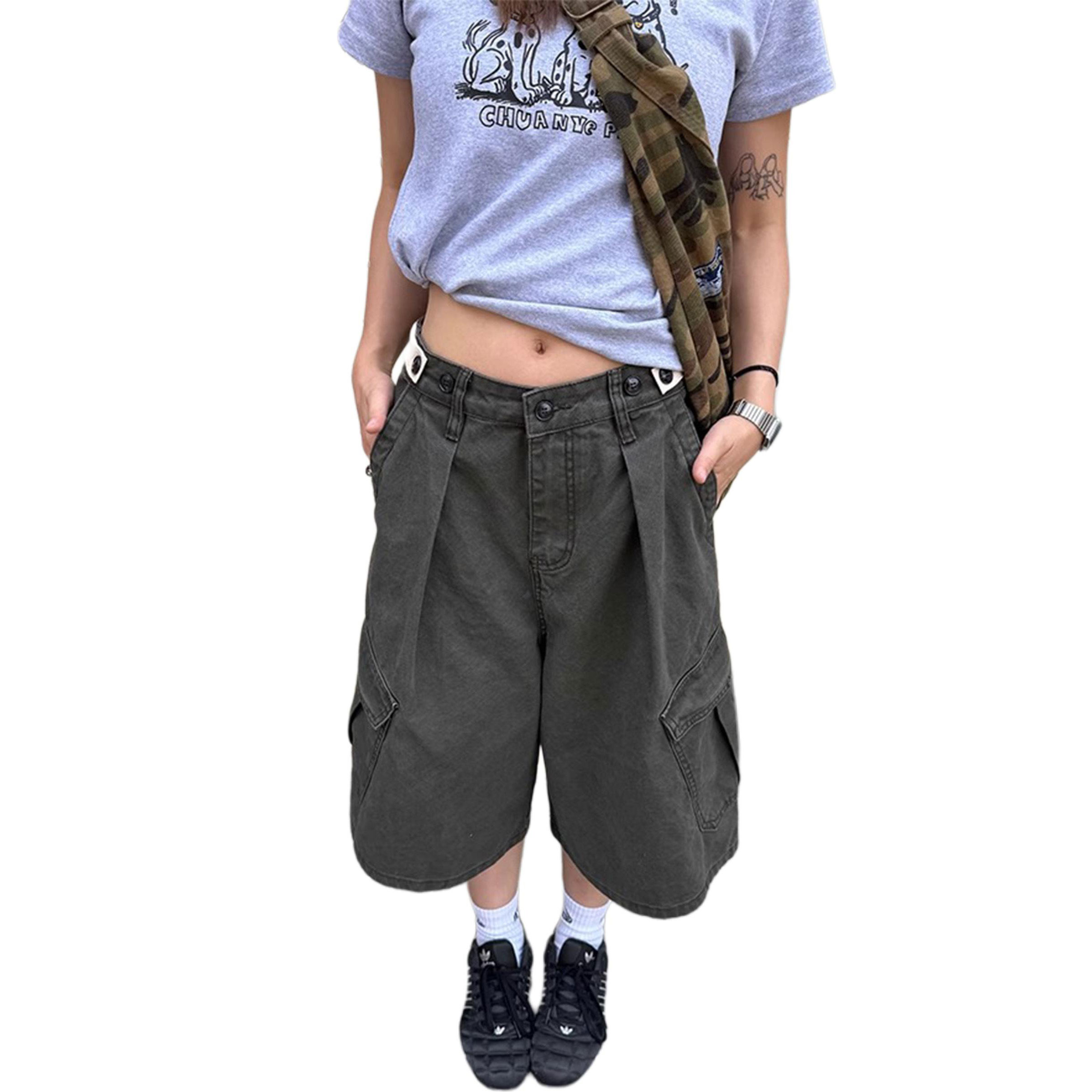 

ZIAREL Короткие шорты карго унисекс зеленые Moderate