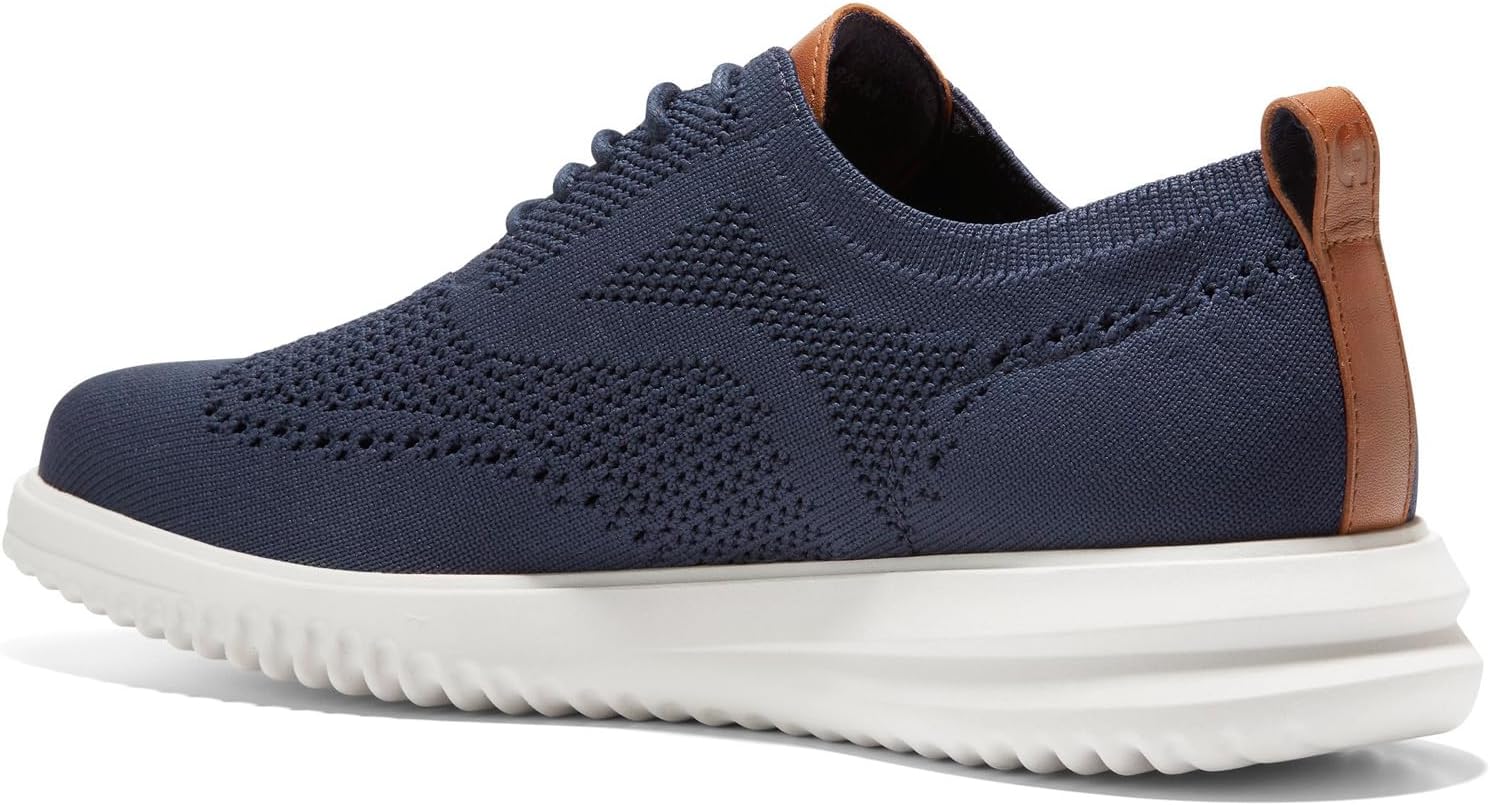 Мужские оксфорды Cole Haan Grand Stitchlite с крыловидным носком, синий — фото 4