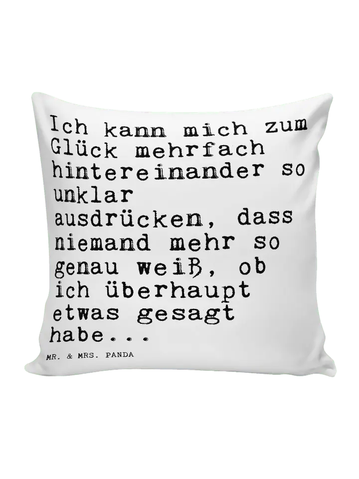 

Подушка Mr & Mrs Panda 40x40 Ich kann mich zum, белый