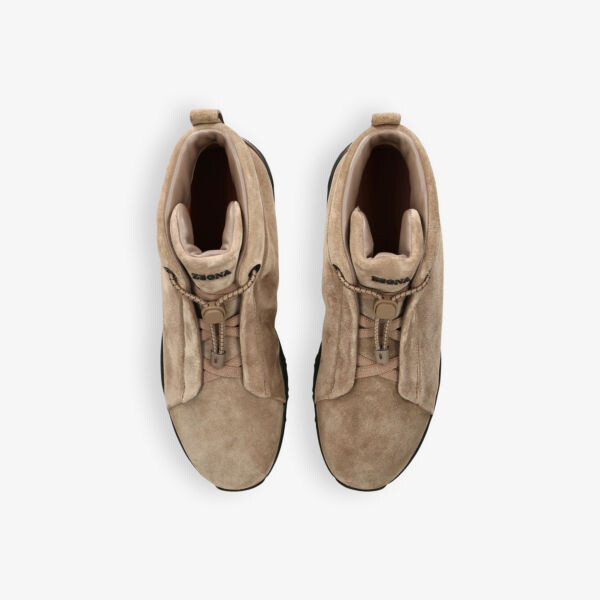 Высокие кроссовки Vetta Suede с тройной строчкой Ermenegildo Zegna, бежевый — фото 2