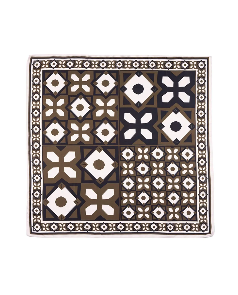 

Женский платок Абстрактная керамика Naulover, зеленовато-коричневый